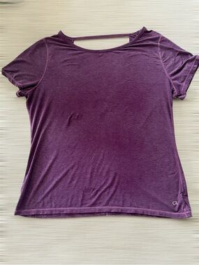 GAP Women's Plum Short-Sleeve Top with Back Keyhole